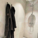 Pyyhekoukku Base 200 1-koukku - Harjattu Ruostumaton Teräs