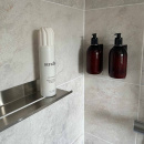 Kylpyhuone Hylly Base - Harjattu Ruostumaton Teräs