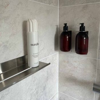Kylpyhuone Hylly Base - Harjattu Ruostumaton Teräs