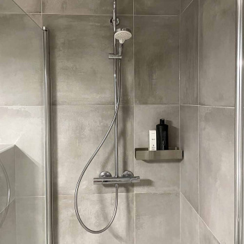 Kylpyhuone Hylly Base - 300mm - Harjattu Ruostumaton Teräs