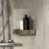 Kylpyhuone Hylly Base - 300mm - Harjattu Ruostumaton Teräs