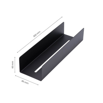 Kylpyhuone Hylly Base - 300mm - Matta Musta