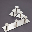 Pyyhekoukku Base 210 1-koukku - Harjattu Ruostumaton Teräs