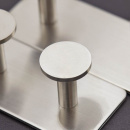 Pyyhekoukku Base 210 1-koukku - Harjattu Ruostumaton Teräs