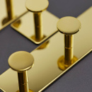 Pyyhekoukku Base 210 3-koukku - Kiillotettu Messinki