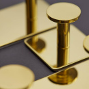 Pyyhekoukku Base 210 3-koukku - Kiillotettu Messinki