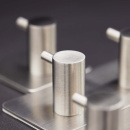 Pyyhekoukku Base 220 1-koukku - Harjattu Ruostumaton Teräs