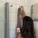 Pyyhekoukku Base 220 1-koukku - Harjattu Ruostumaton Teräs