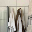 Pyyhekoukku Base 220 1-koukku - Harjattu Ruostumaton Teräs