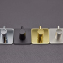 Pyyhekoukku Base 220 1-koukku - Harjattu Ruostumaton Teräs