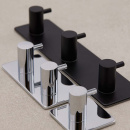 Pyyhekoukku Base 220 1-koukku - Kromi