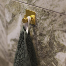 Pyyhekoukun Base 220 1-koukku - Kiillotettu Messinki