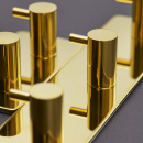 Pyyhekoukun Base 220 1-koukku - Kiillotettu Messinki