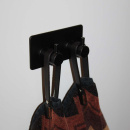 Pyyhekoukku Base 220 2-koukku - Matta Musta