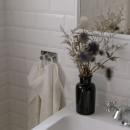 Pyyhekoukku Base 220 2-koukkua - Kromi