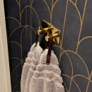 Pyyhekoukku Base 220 2-koukku - Kiillotettu Messinki