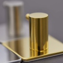 Pyyhekoukku Base 220 2-koukku - Kiillotettu Messinki