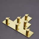 Pyyhekoukku Base 220 2-koukku - Kiillotettu Messinki