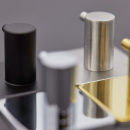 Pyyhekoukku Base 220 3-koukku - Harjattu Ruostumaton Teräs