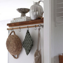 Koukkutanko Keittiöön Aveny - 600mm - Täydellinen Sarja - Tammi/Harjattu Ruostumaton Teräs