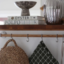 Koukkutanko Keittiöön Aveny - 600mm - Täydellinen Sarja - Tammi/Harjattu Ruostumaton Teräs