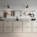 Koukkutanko Keittiöön Aveny - 600mm - Täydellinen Sarja - Tammi/Mattamusta