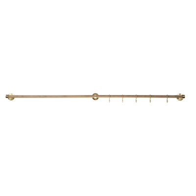 Jatkotanko Aveny - 600mm - Tammi/Kiillotettu Käsittelemätön Messinki ryhmässä Koukut / Näytä kaikki koukut / Koukkutanko Keittiöön @ Beslag Online (947972-41)
