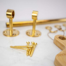 Jatkotanko Aveny - 600mm - Kiillotettu Käsittelemätön Messinki