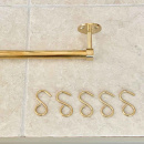 Koukku Aveny - 5 kpl - Kiillotettu Käsittelemätön Messinki