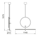 Kylpyhuoneen Peili IO Valaistuksella & Hyllyllä - Musta