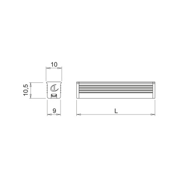LED-Profiili Apex - Opaali