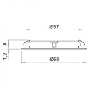 LED-Kohdevalaisin Atom - Valkoinen