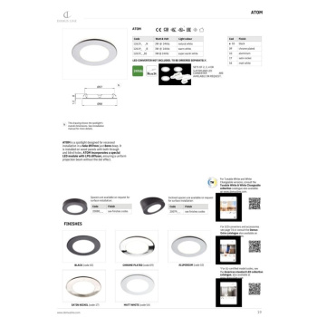 LED-Kohdevalaisin Atom D-M - Ruostumaton Terässävy