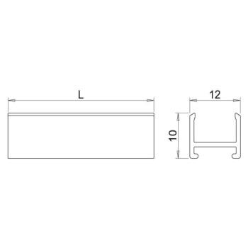 LED-Profiili Nexus - 2000mm - Alumiini