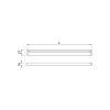 LED-Profiilin Blade - 2000mm - Mattamusta