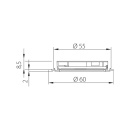 LED-Kohdevalaisin Stella Flat - Ruostumaton Teräksen Ilme